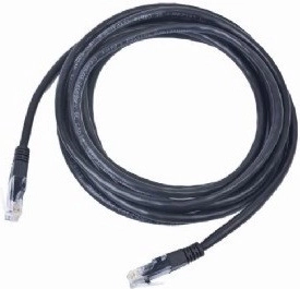 Patch-kabel kategori 5e med sort kappe 0,25 m
