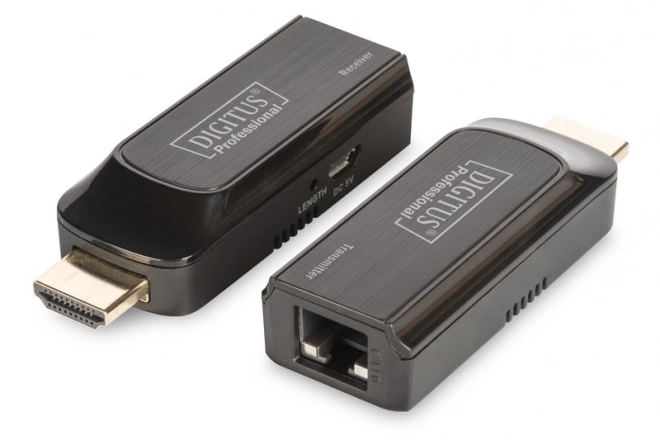 Mini HDMI Extender 50 m via kabel Cat.6/7, Full HD, HDCP 1.2, med Audio