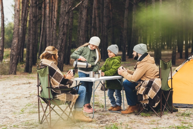 Foldbar campingbord 80x60 cm