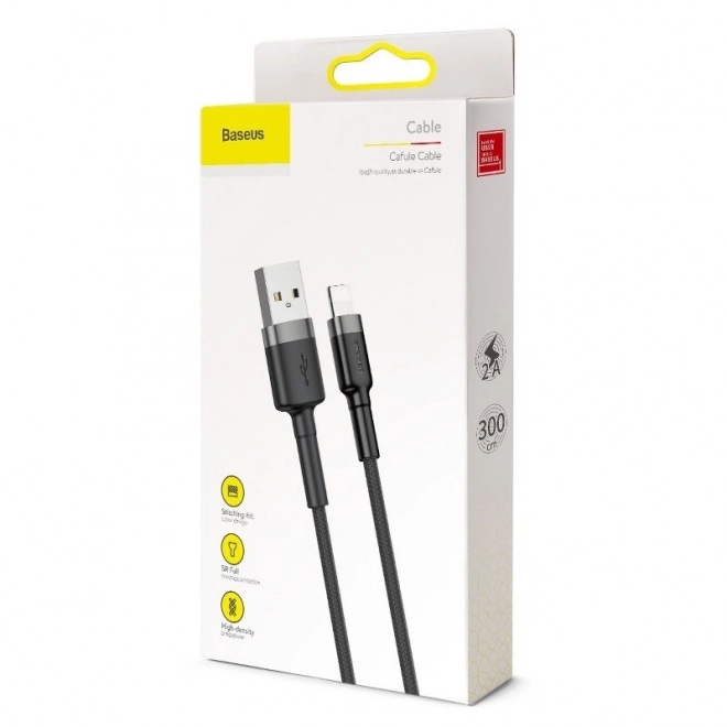 Baseus Cafule USB Lightning-kabel 2A 3m (Sort Grå)