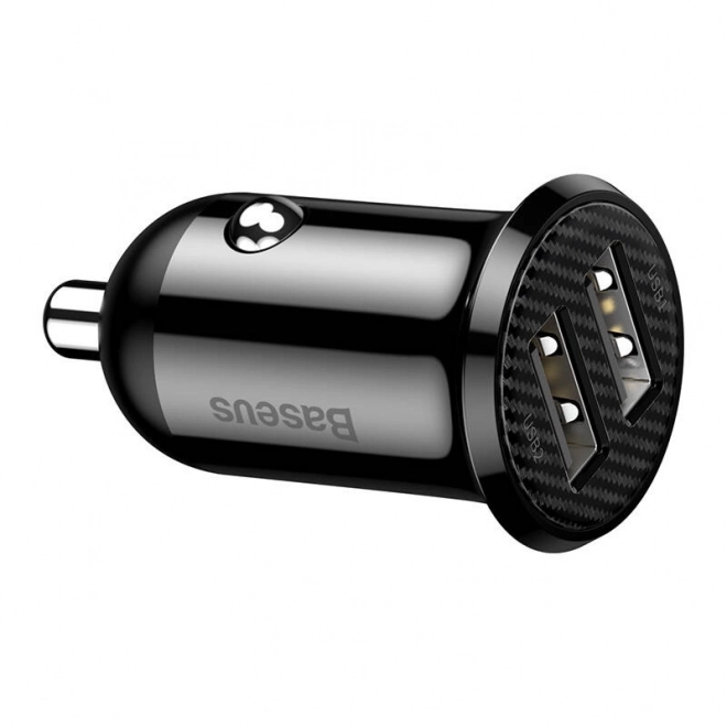 biloplader Baseus Grain Pro 2x USB sort