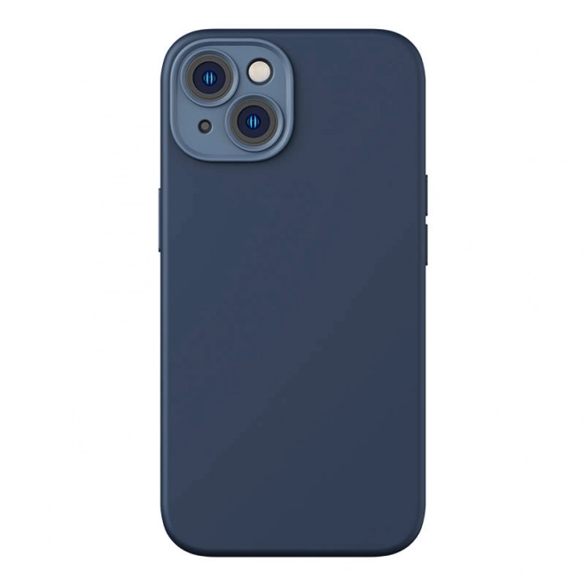 Magnetisk etui og sæt af hærdet glas til iPhone 14 Plus - Baseus Liquid Silica blå
