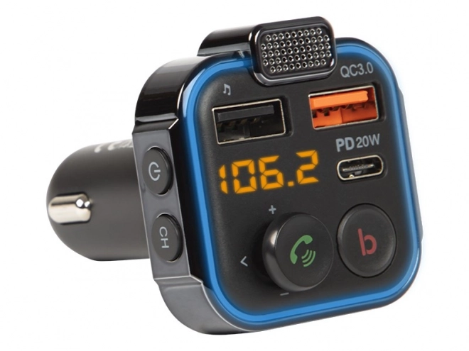 FM Transmitter Bluetooth 5.1 med hurtig opladning QC 3.0