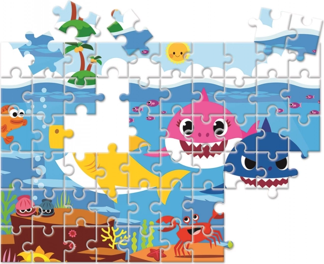 Smuk undervandsscene med BABY SHARK