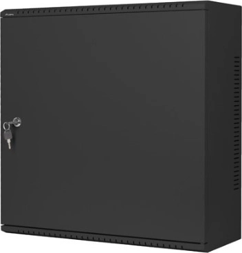 Vægmonteret lavprofil 19" rackskab 6U + 3U, 540 × 200 mm, sort