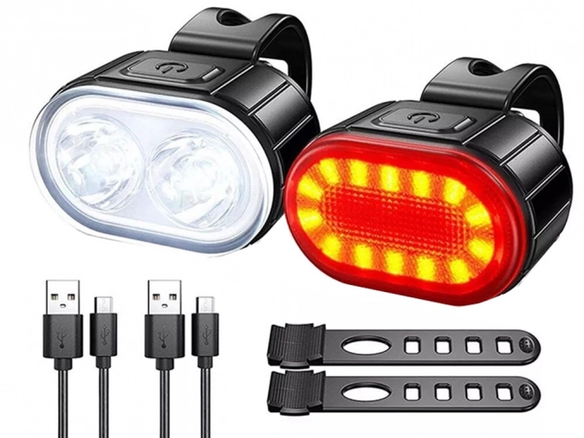 Genopladelige LED-lygter til cykel med USB