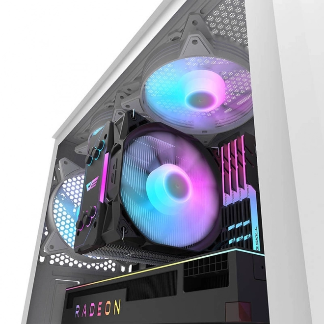 Computer kabinet Darkflash DK352 Plus med 4 blæsere (sort/hvid)