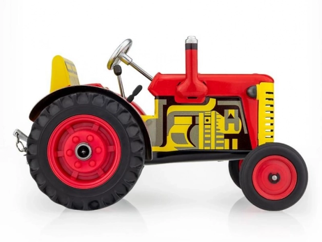 Traktor Zetor rød med nøgle metal 14cm 1:25 i æske Kovap