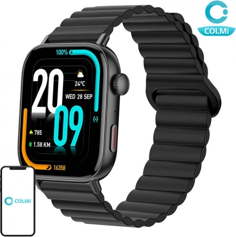 Smarte COLMI C8 Max smartwatch med magnetisk rem – sort