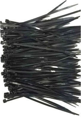 Nylon kabelbinder 150 mm × 3,6 mm, sort (100 stk)