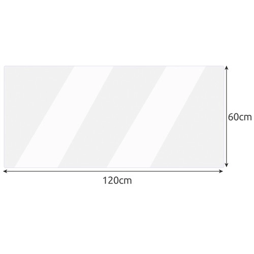 Gennemsigtig beskyttelsesunderlag til bord 120x60 cm
