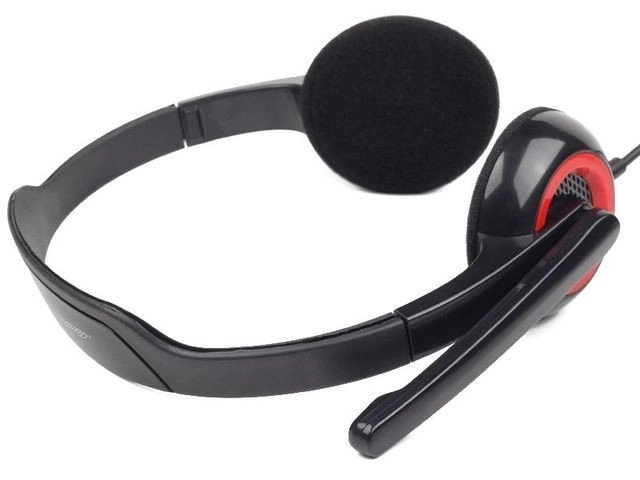 sort hovedtelefoner med mikrofon