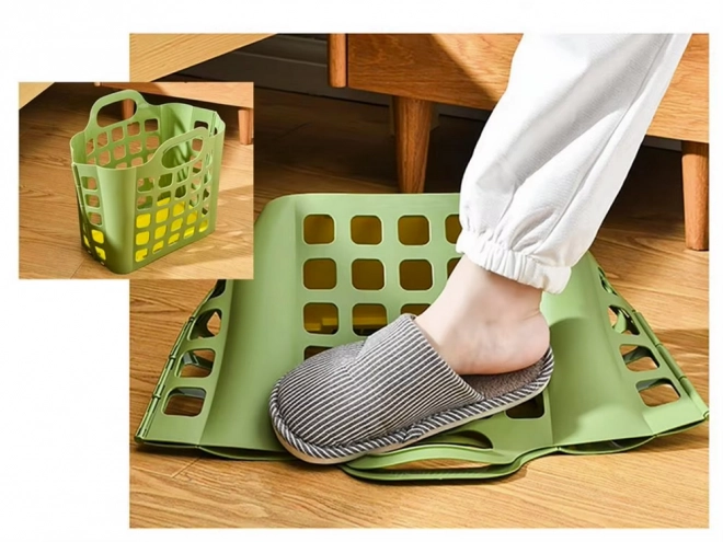 Foldbar plastvasketøjskurv