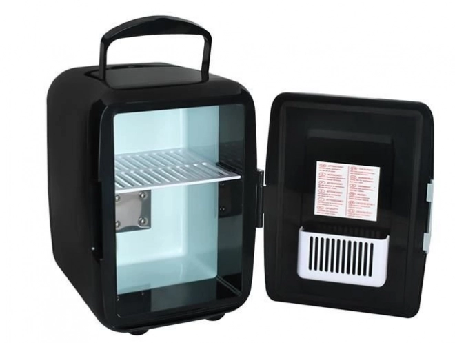 Ruhhy Bærbar sort mini-køleskab 4L 12V/220V