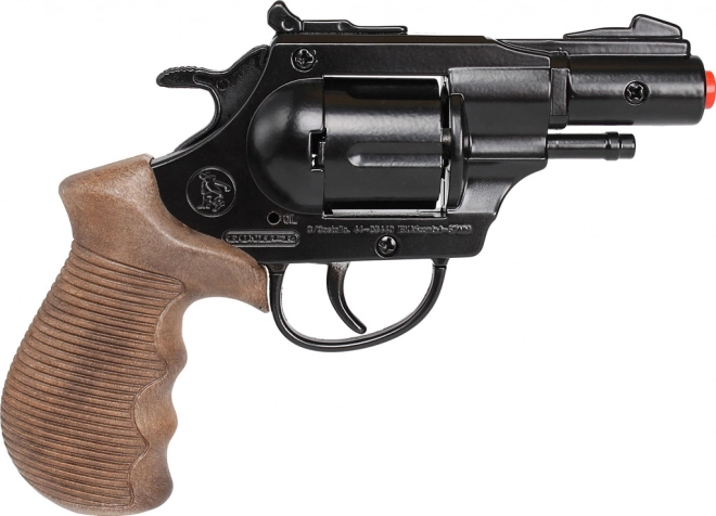 Sort metal politirevolver Gold Collection - 12 skud