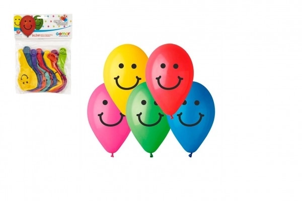 Oppustelige smilende balloner - 10 stykker
