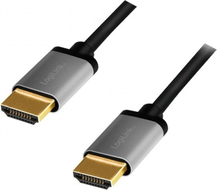 HDMI 2.0-kabel 4K/60 Hz 3 m, aluminiumsstik, sort