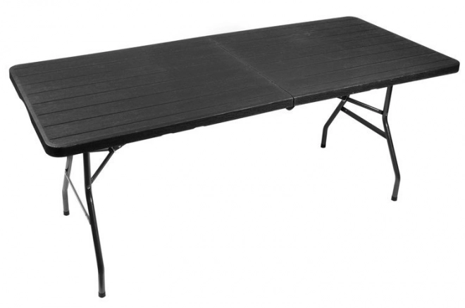 Sammenklappeligt havebord sort 180 cm