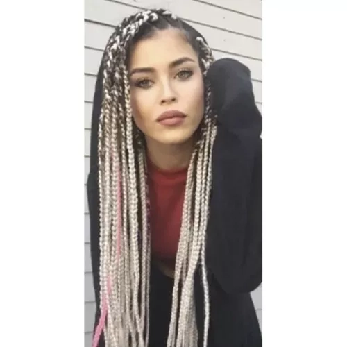 Syntetiske hår fletninger blond Soulima 23556