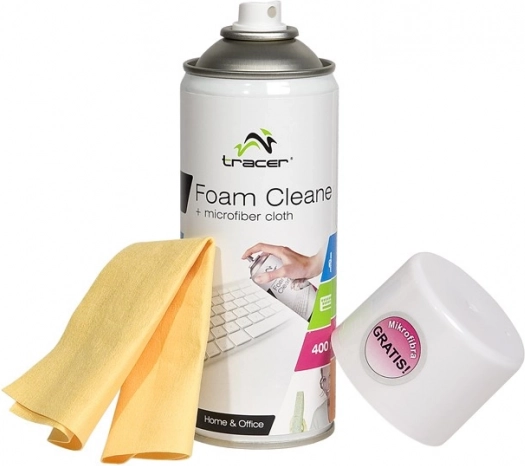Rengøringsskum til plast 400 ml med mikrofiber