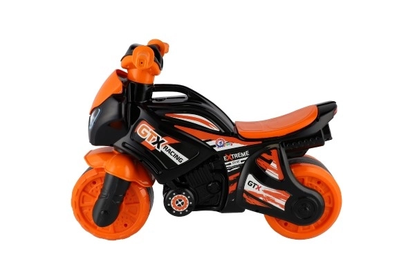 Løbecykel motorcykel orange-sort plast i pose 35x53x74cm 24m+