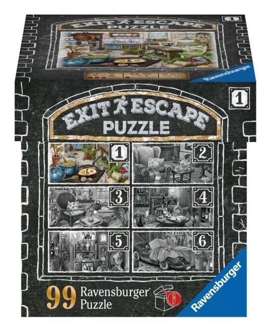 Ravensburger escape-spil EXIT puslespil Hjemsøgt herregård: I stuen 99 brikker