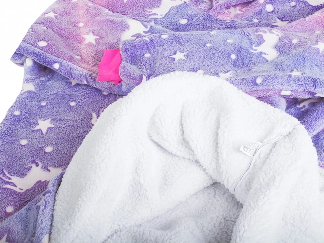 Varm oversize tæppehættetrøje med tæt fleece