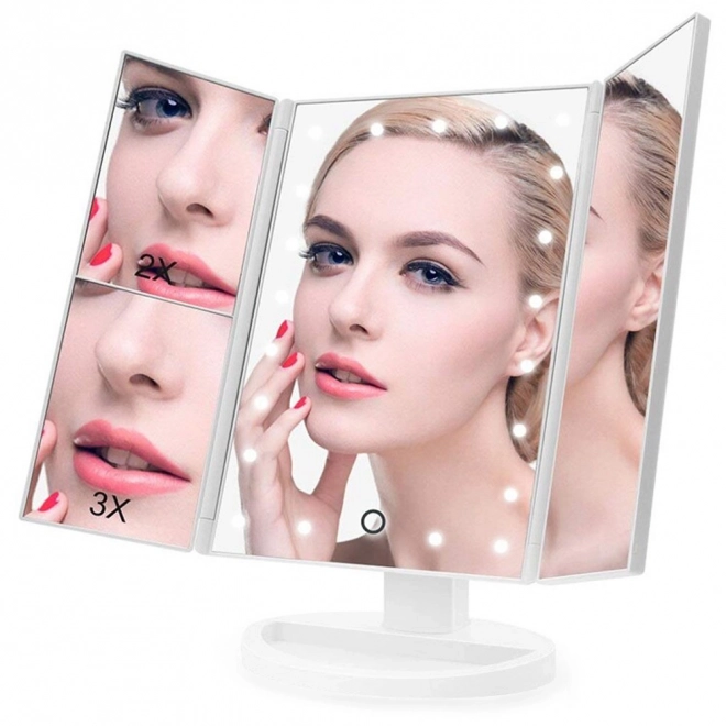 LED spejl til makeup med 22 LED og forstørrelse
