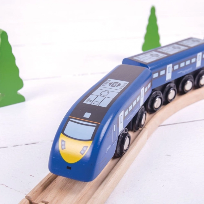 Bigjigs Rail blå højhastighedstog