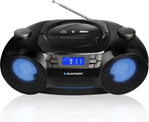 Boombox med LED-belysning og Bluetooth-teknologi