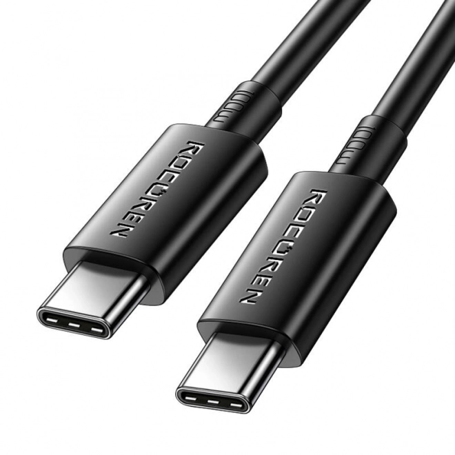 Hurtigopladningskabel USB-C til USB-C 100W, 1 m sort