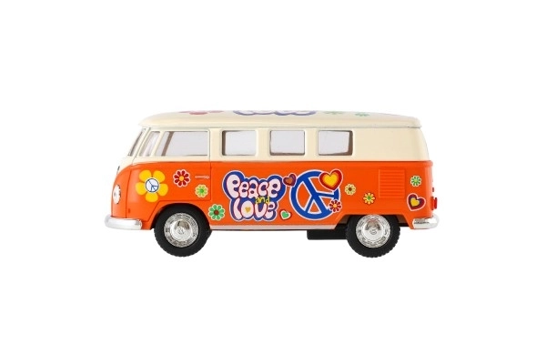Autobus Kinsmart VW Klassisk metal/plast 13cm med tilbagespoling
