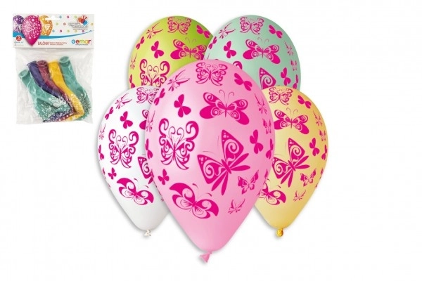 Oppustelige balloner sommerfugle - 5 stykker