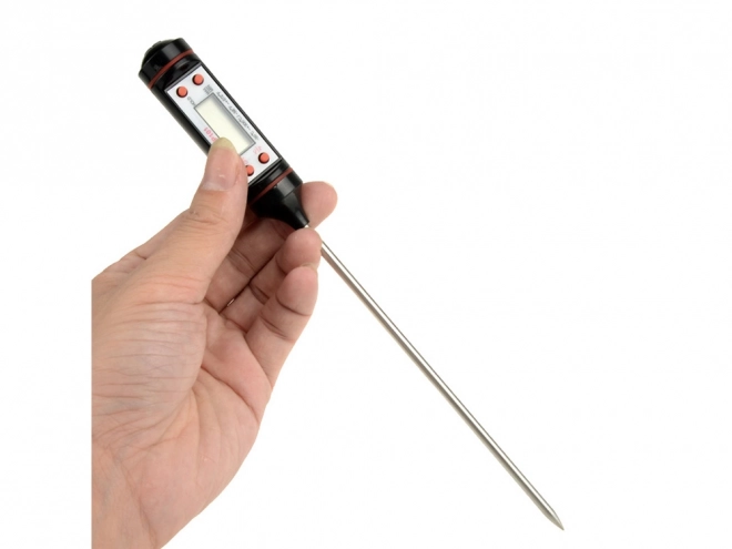 Digitalt køkkentermometer med LCD-display og rustfri stålføler