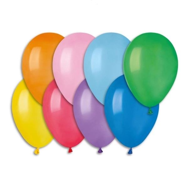 Oppustelige balloner farverige blanding 21 cm - 100 stykker