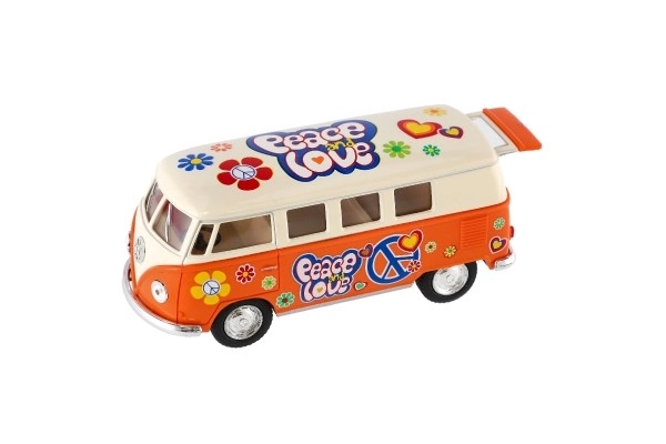 Autobus Kinsmart VW Klassisk metal/plast 13cm med tilbagespoling