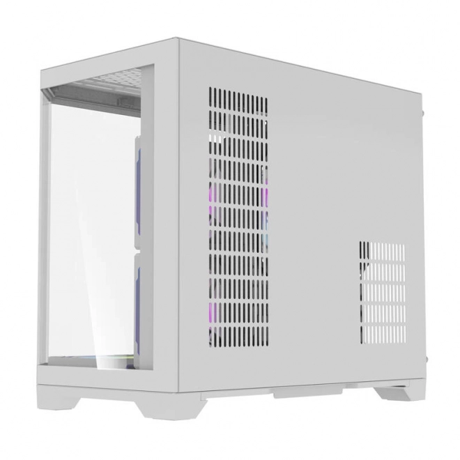 Computer kabinet Darflash FT418 + 6 ARGB ventilatorer (hvid)