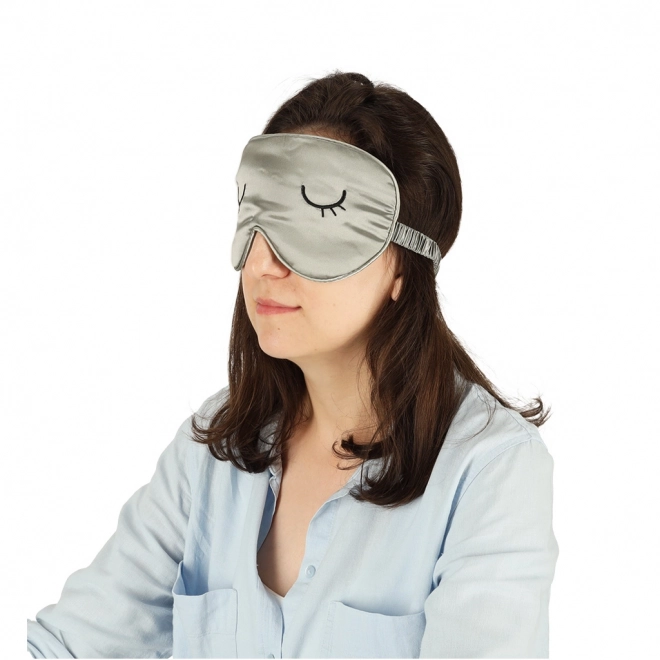 Sovemaske med gråt etui