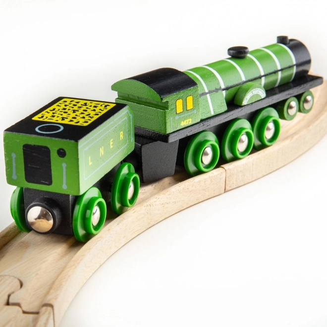 Bigjigs Rail Træ replik lokomotiv Flying Scotsman