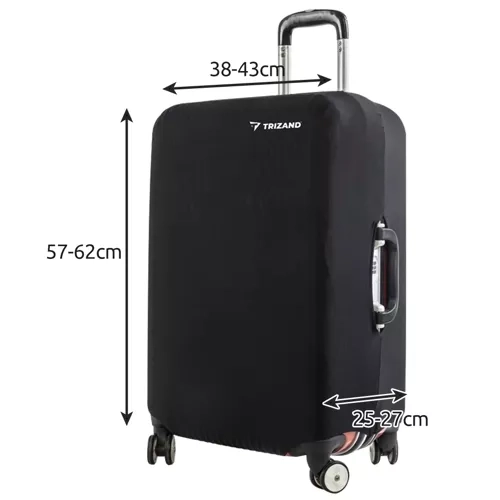 Trizand 23839 Kuffertovertræk M 62 x 43 x 27 cm sort