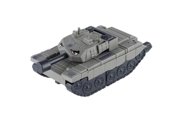 Transformer tank/robot plast 14 cm på svinghjul 3 farver