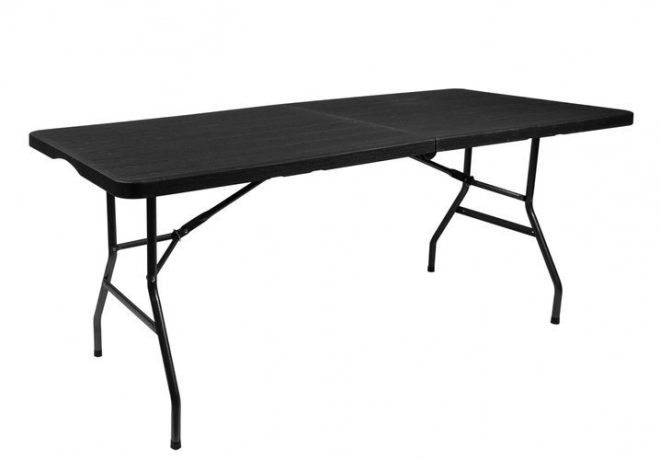 Sammenklappeligt havebord sort 180 cm
