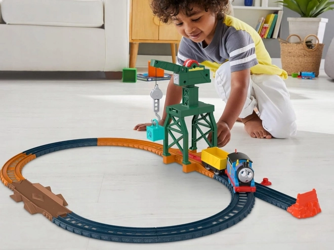 Tom og Venner lokomotiv Crane Charles og last