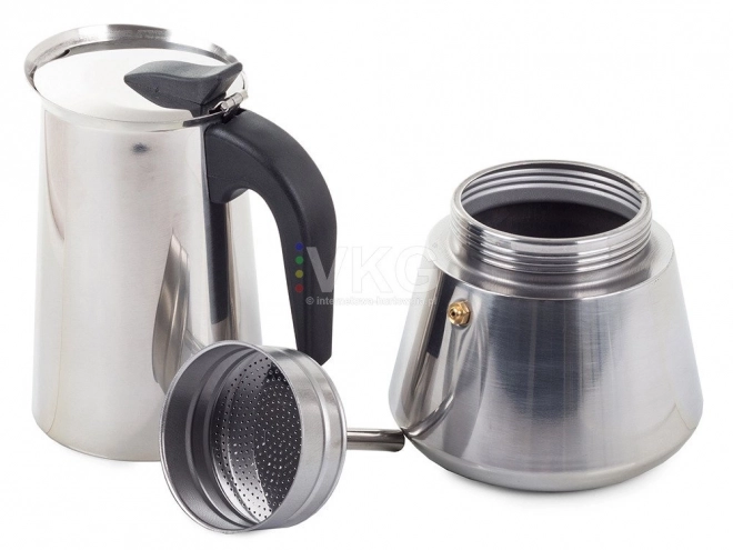 Italiensk moka kaffekande 12 kopper 600 ml rustfrit stål
