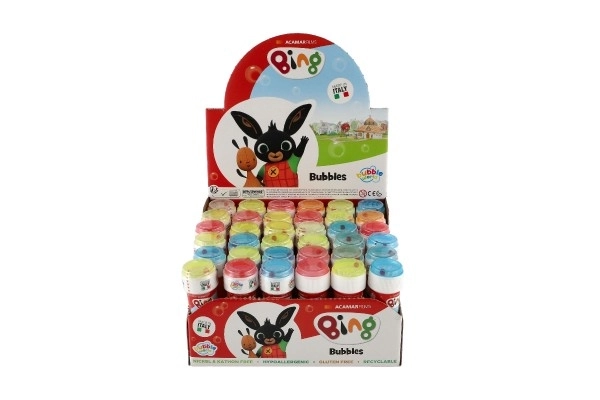 Sæbebobler 60ml Kaninen Bing mix farver i plastikflaske 4x11cm