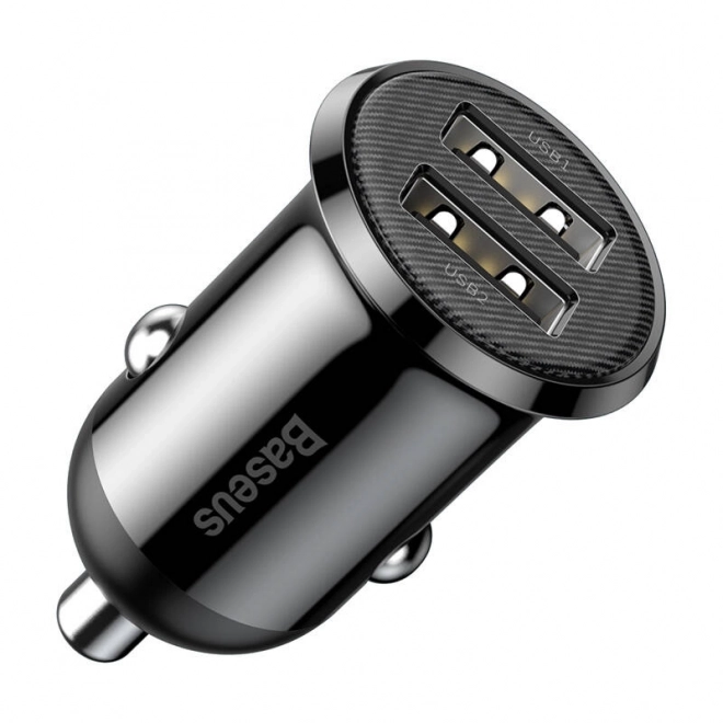 biloplader Baseus Grain Pro 2x USB sort