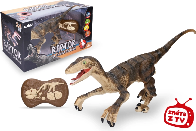 Raptor med fjernbetjening brun 45 cm