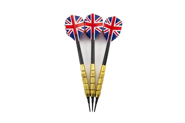 Kastespil dartpile med USA-flag, 15 cm, plastikspidser, sæt med 3 stk