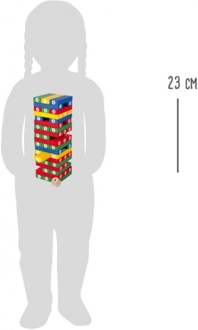 Lille Fod Træfarvet spil Jenga