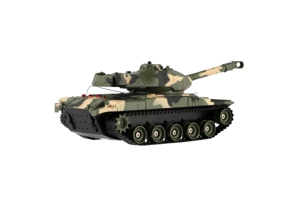 Tank RC plast 27cm 27MHz med batteri+opladningspakke med lyd i kasse 37x17x19cm